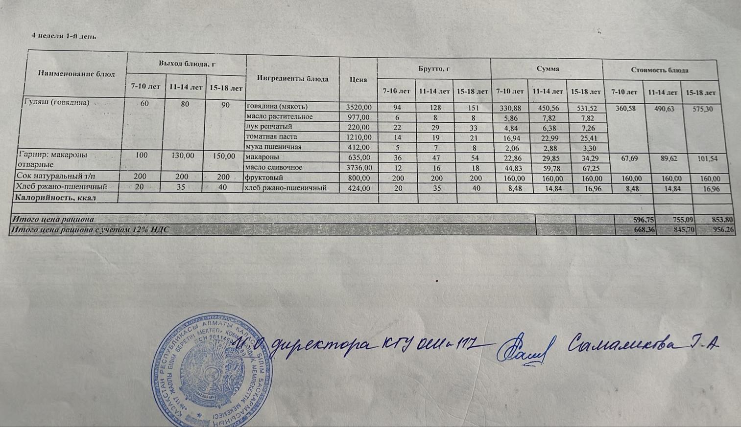 4 неделя 1-й день