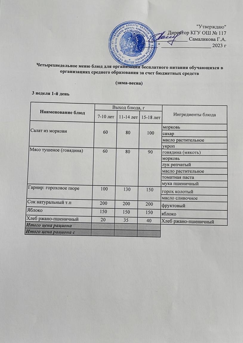 3 неделя 1-й день