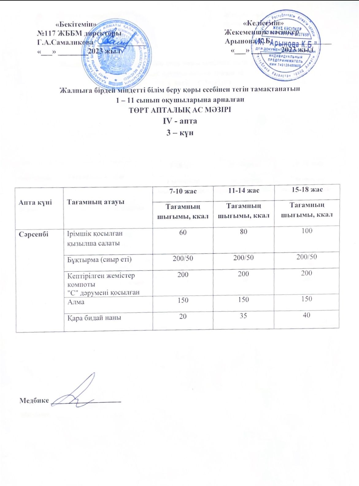 4 апта 3-ші күн
