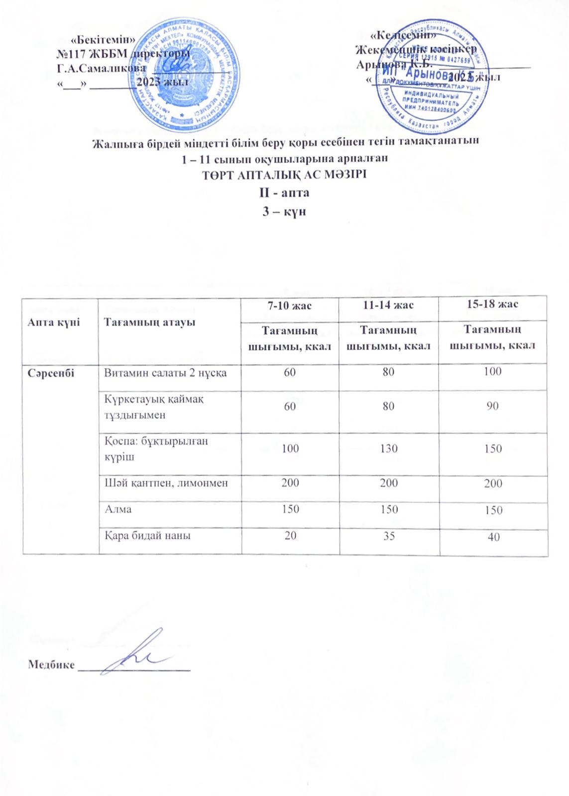 2 апта 3-ші күн