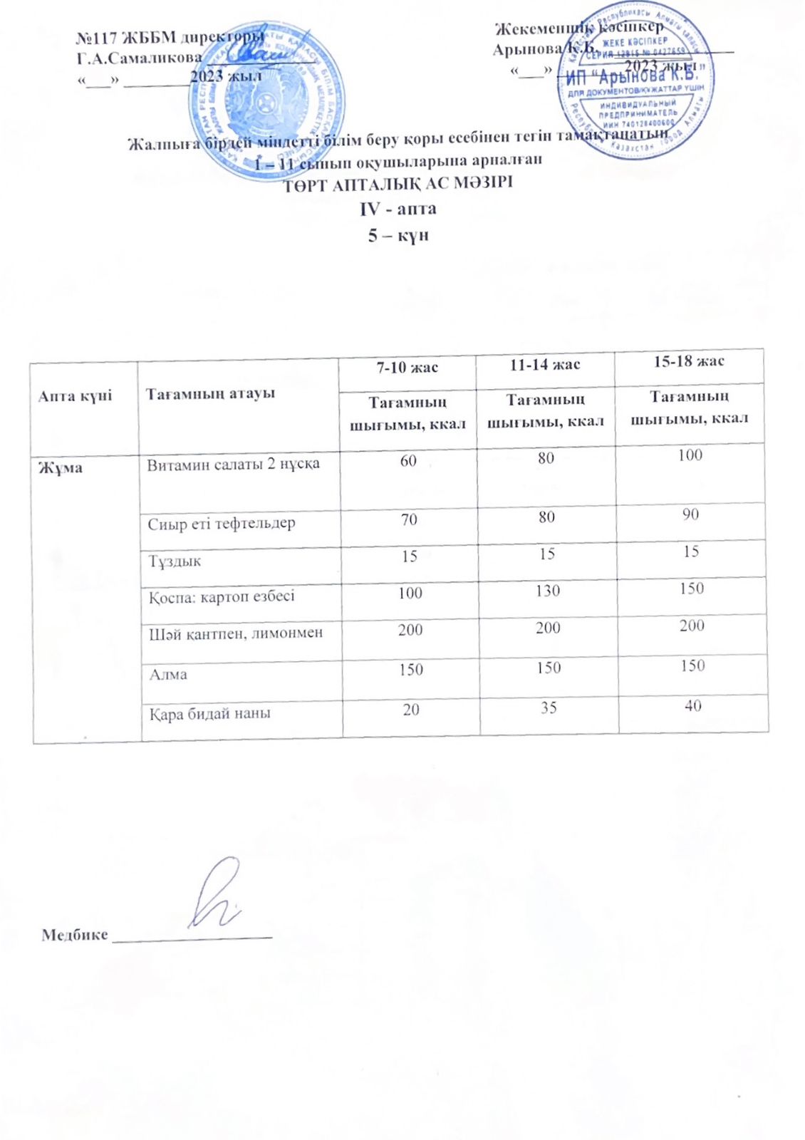 4 апта 5-ші күн