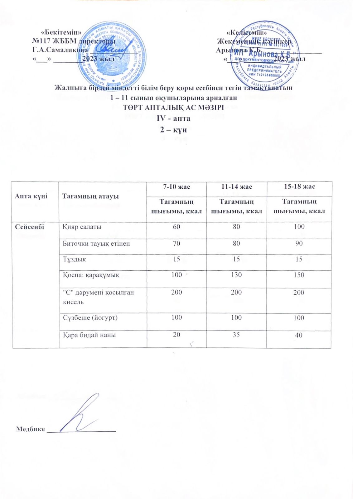 4 апта 2-ші күн