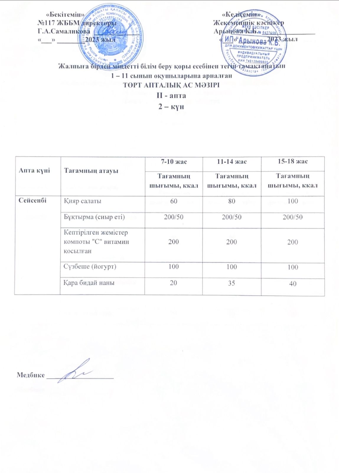 2 апта 2-ші күн
