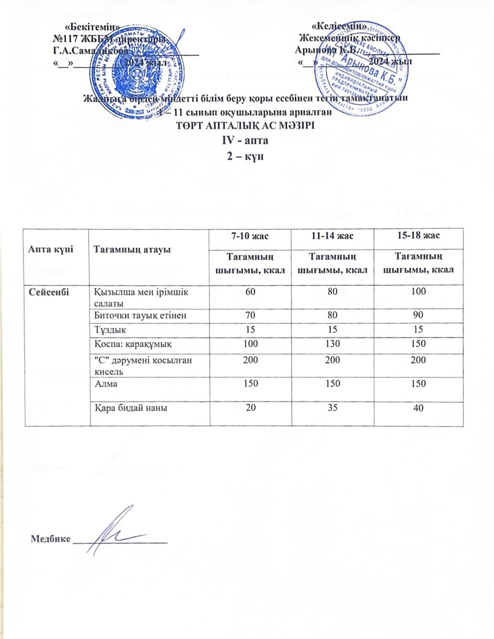 4-ші апта 2-ші күн