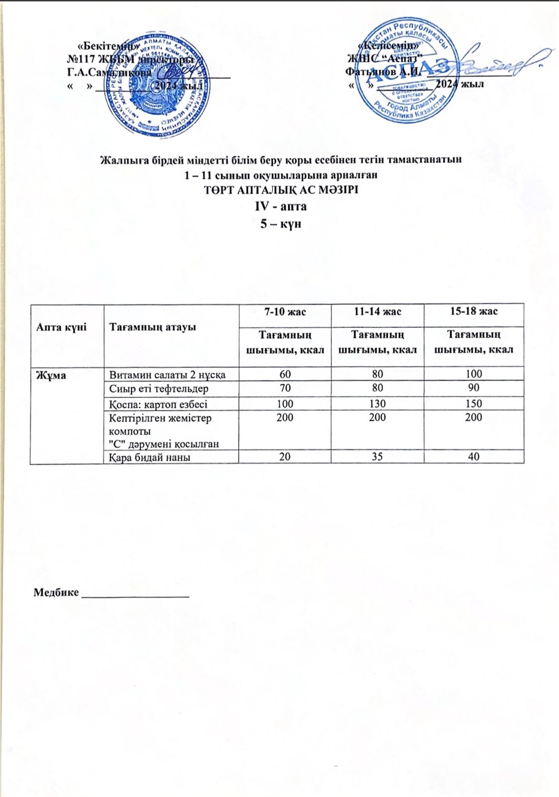 4-ші апта 5-ші күн