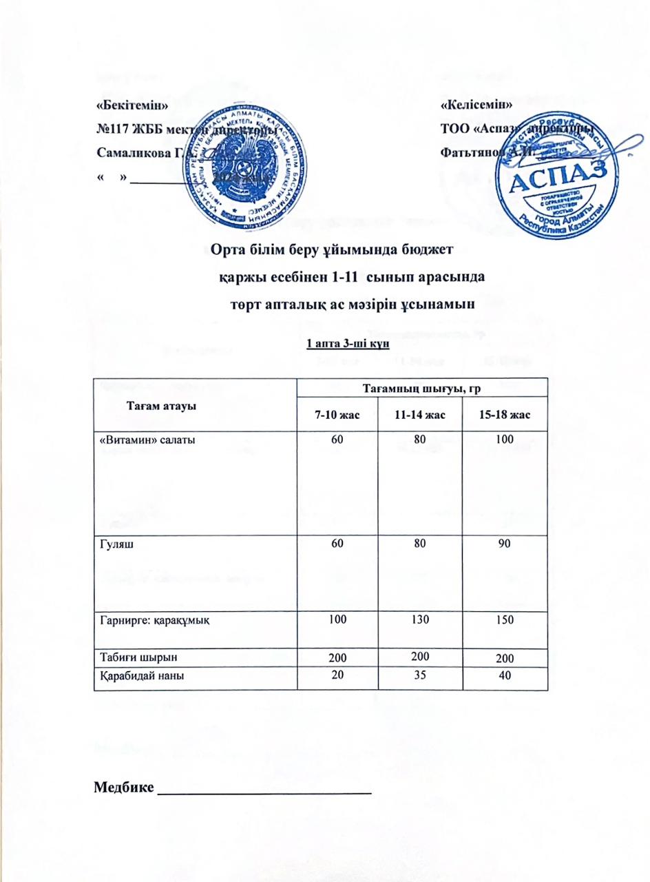 1-ші апта 3-ші күн