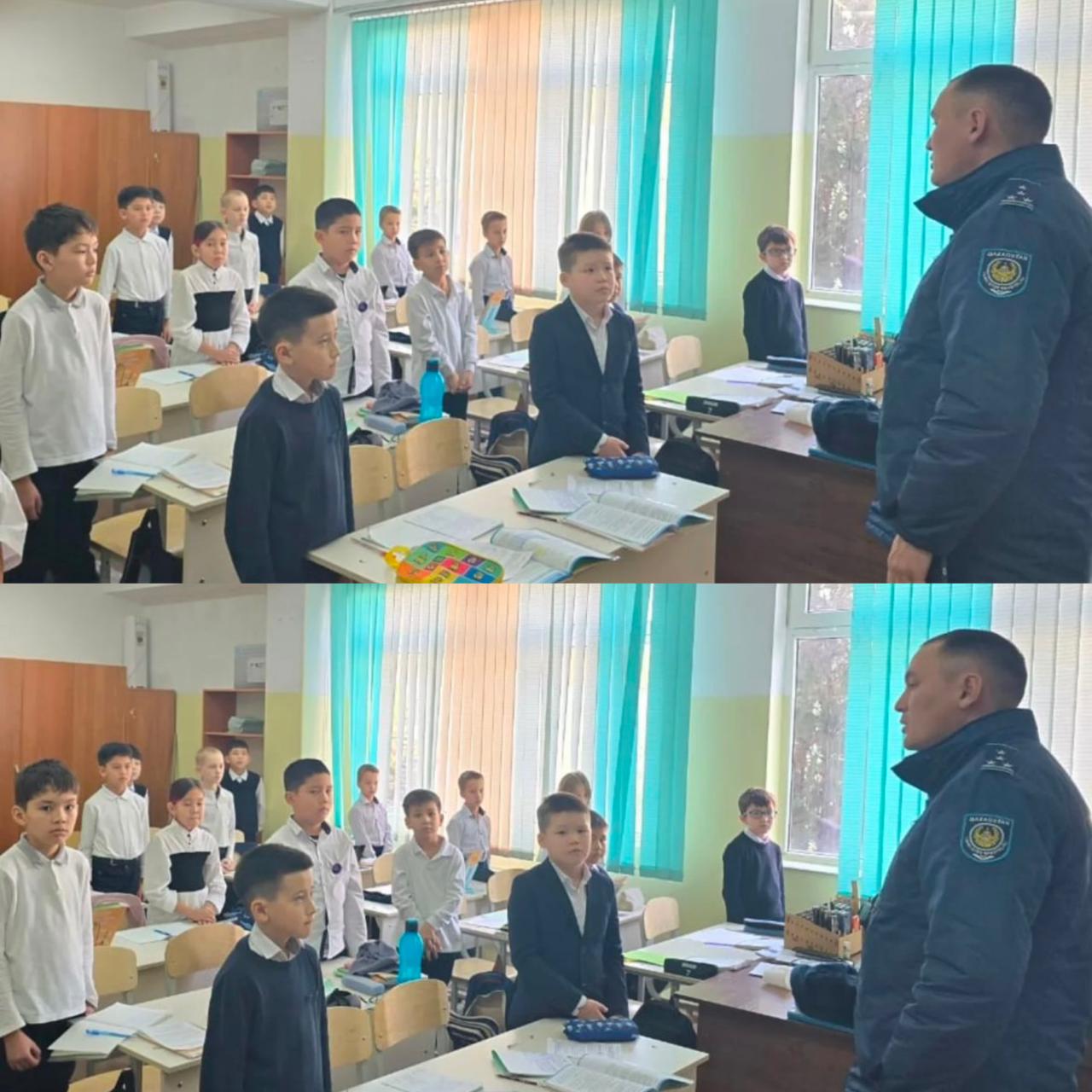 4 желтоқсан күні ЖББМ №117 орта мектебінің Әуезов ауданының кәмелетке толмағандар істері жөніндегі учаскелік полиция инспекторы полиция капитаны Ш.Э.А