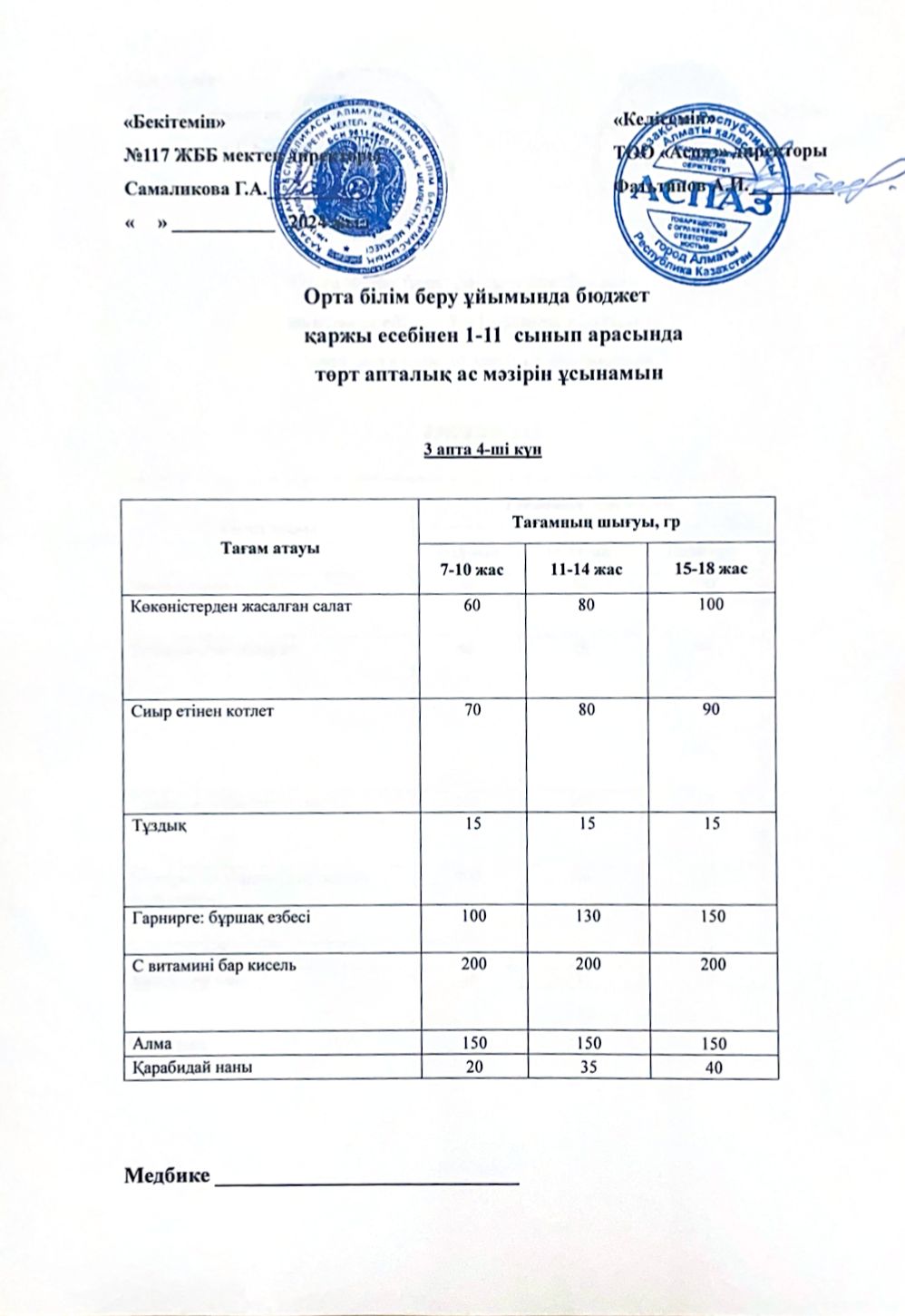 3-ші апта 4-ші күн