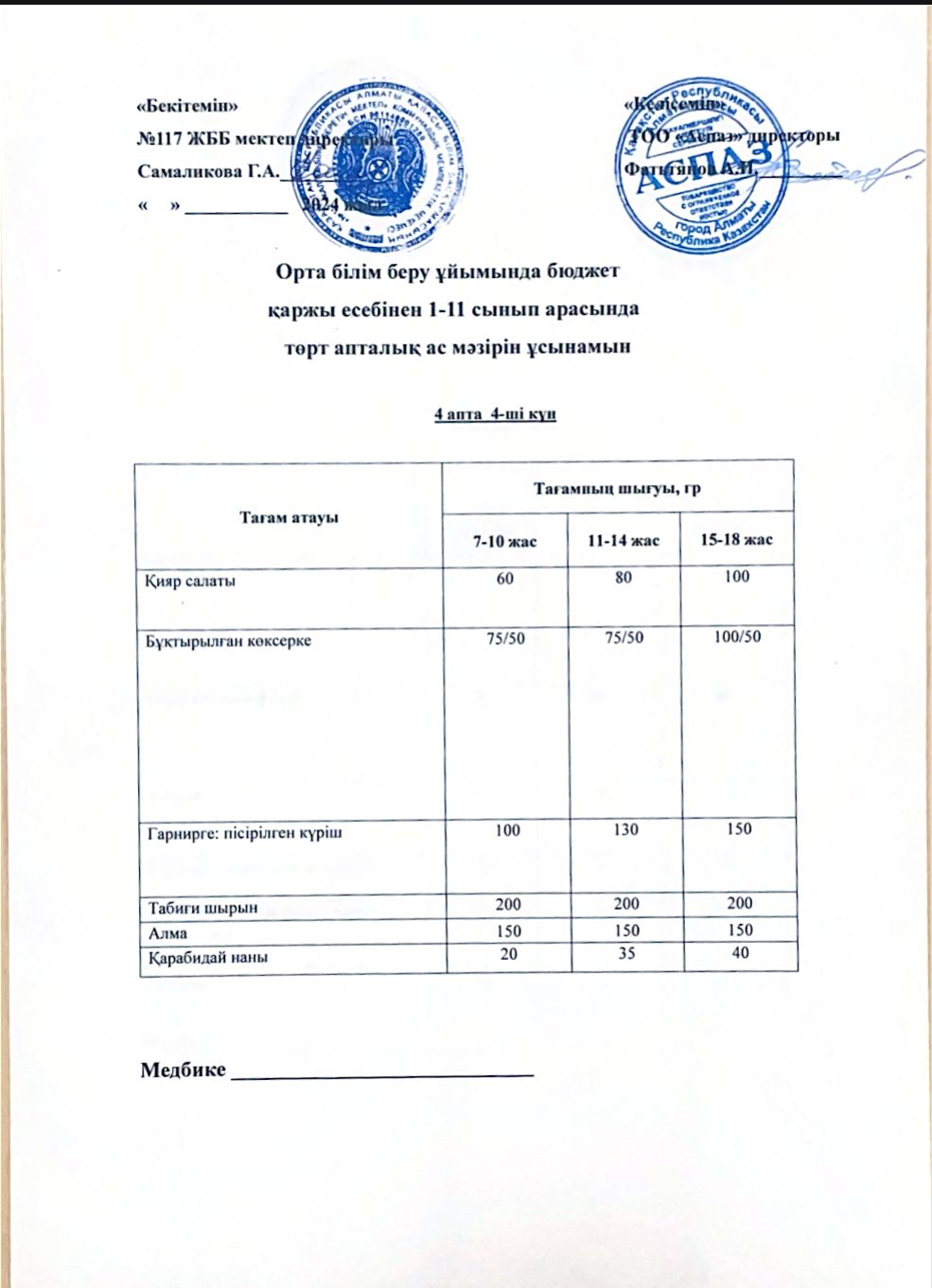 4-ші апта 4-ші күн