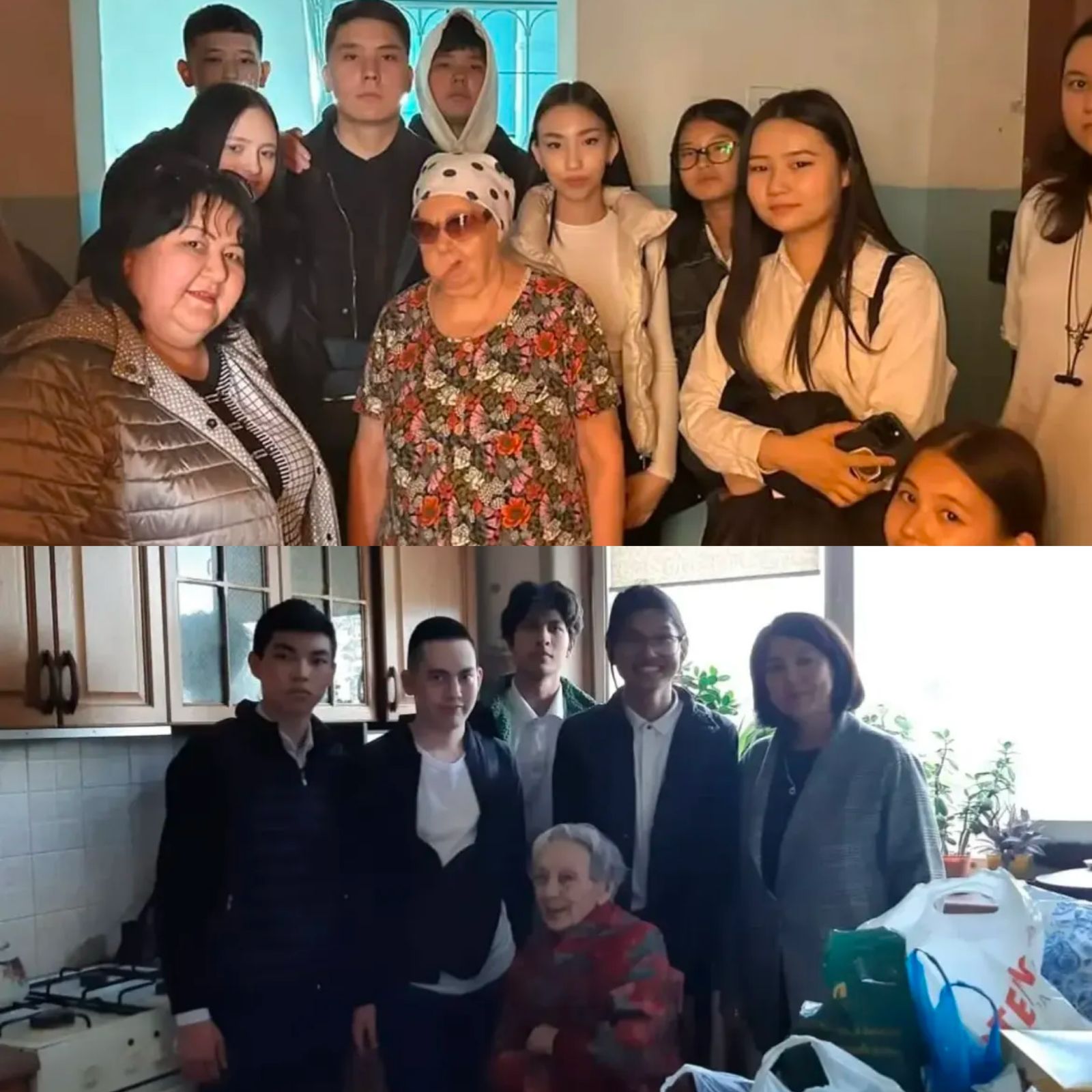 № 117 ЖББМ оқушылары ата-аналарымен бірге тыл майданының қатысушыларын Сталинград шайқасындағы жеңісімен құттықтады!