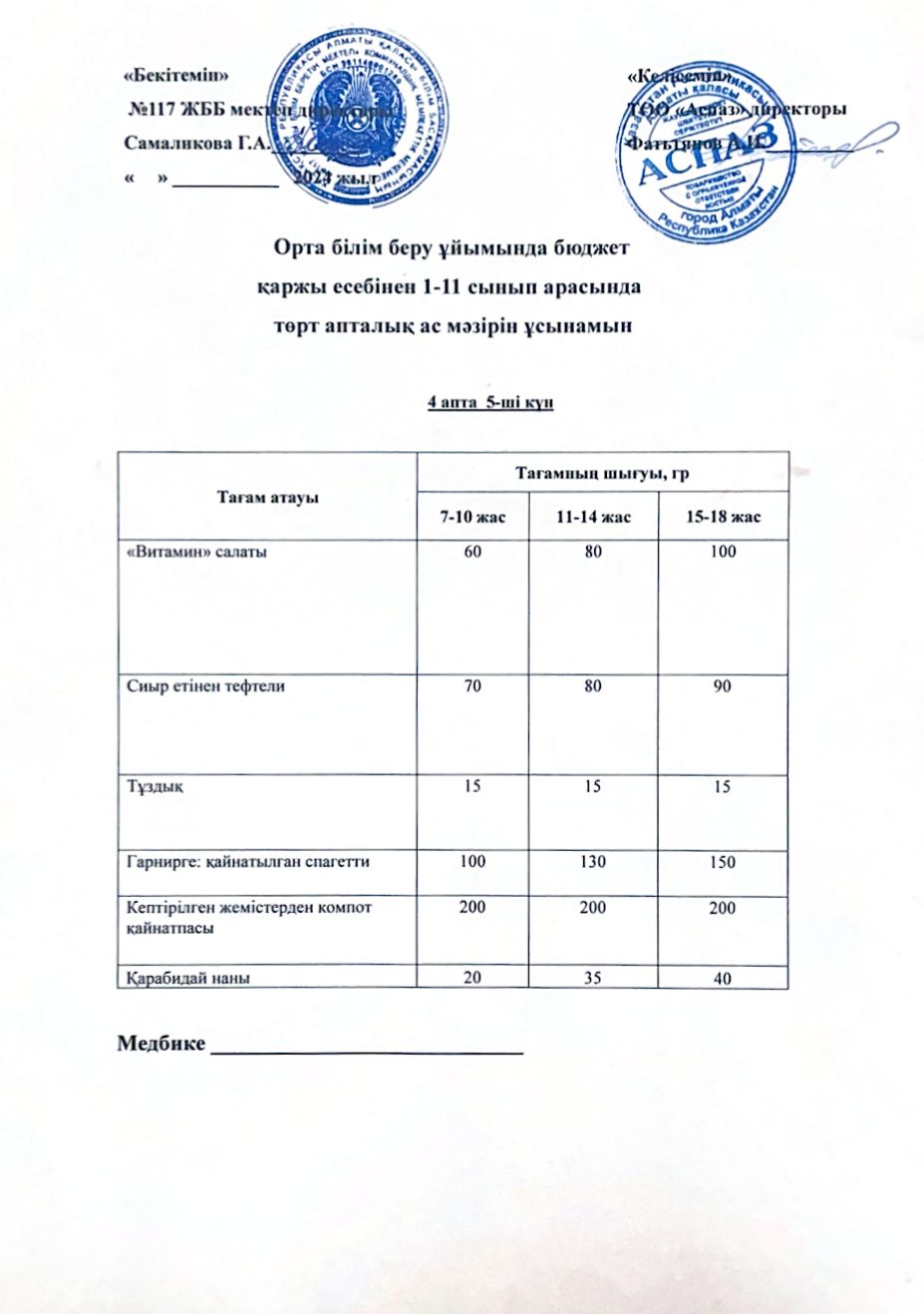 4 апта 5-ші күн